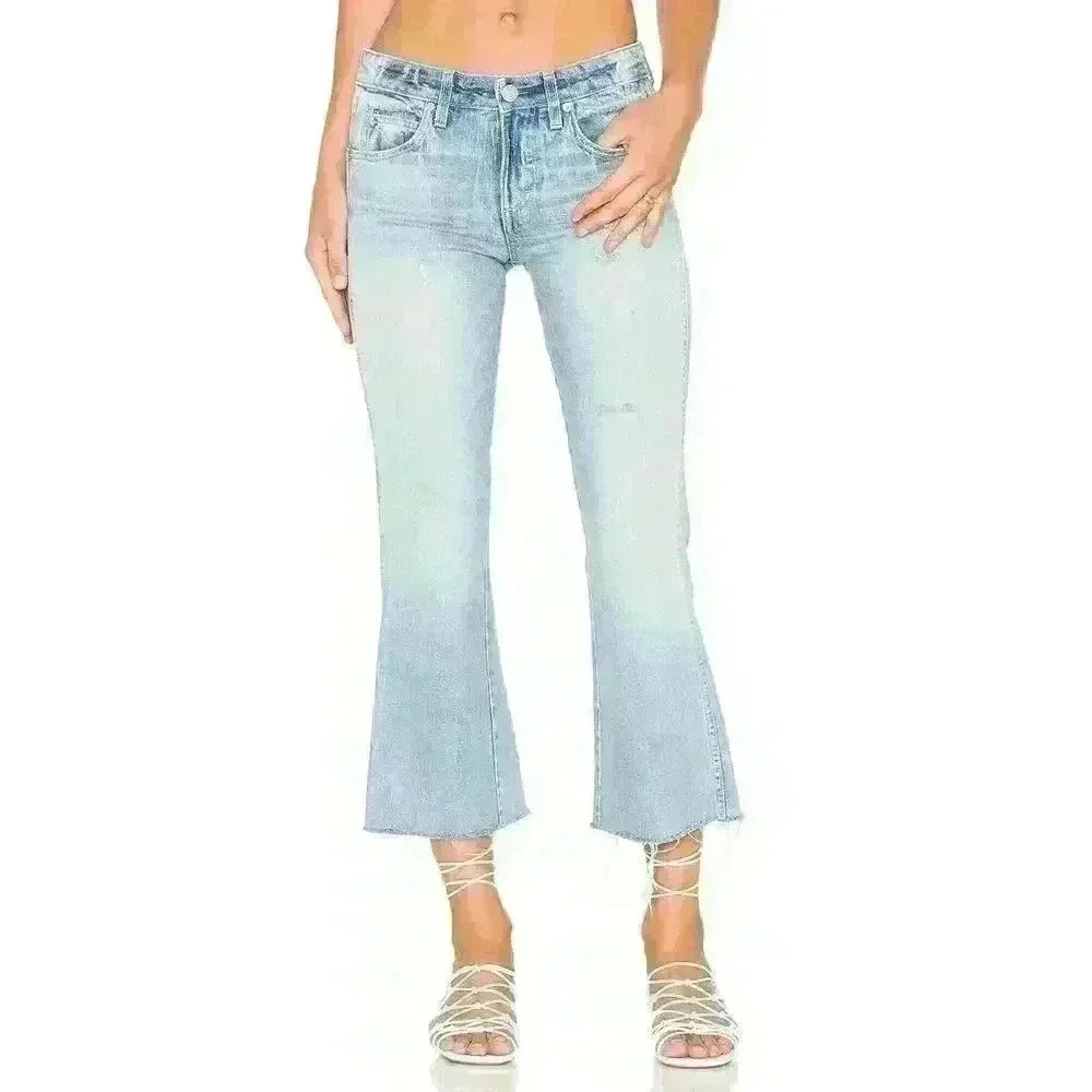AMO KICK CROP SWEET CHEEKS MIDRISE JEAN SIZE 30